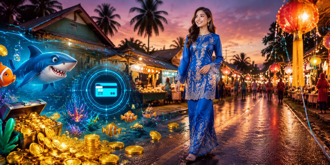 Permainan arcade tembak ikan pakaian tradisional Malaysia 5112
